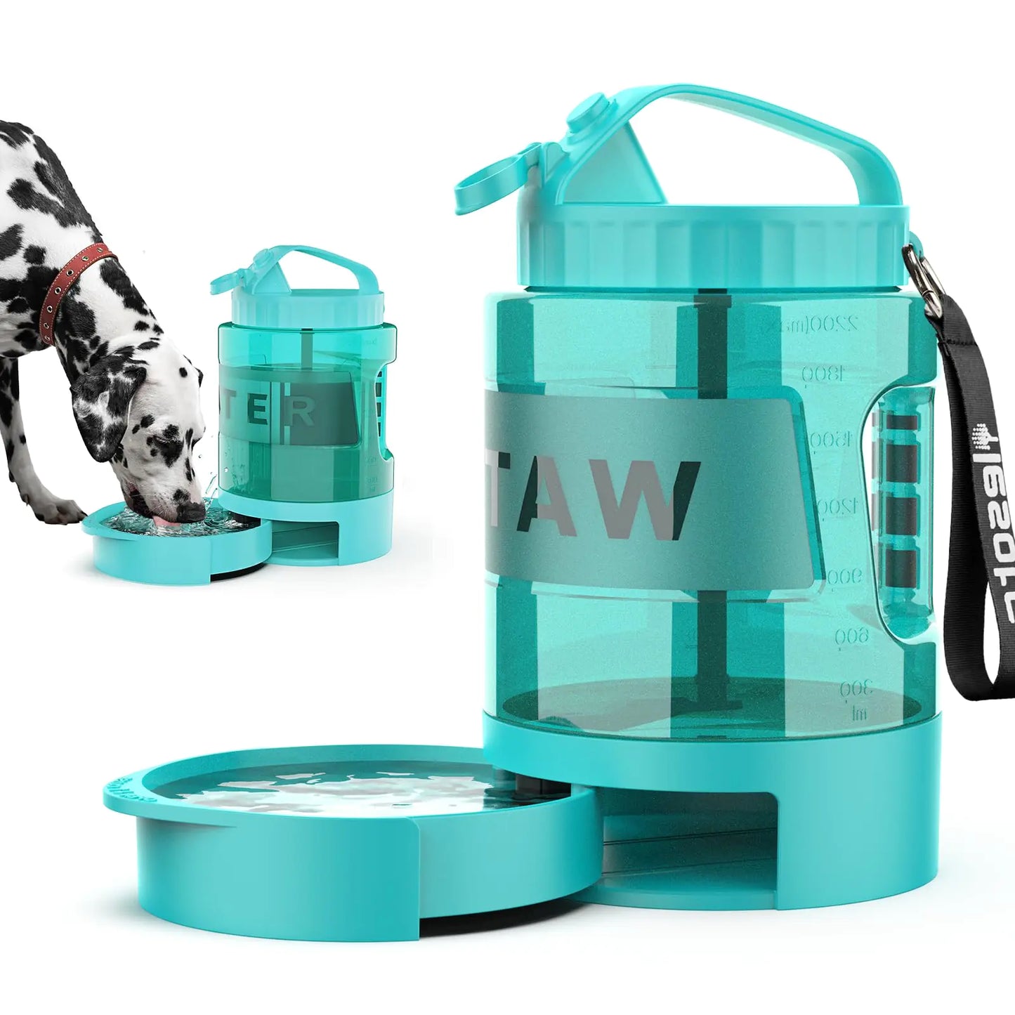 Travel Water Bowl Dispenser 77 Oz - Pet Dog Water Bottle BPA Free